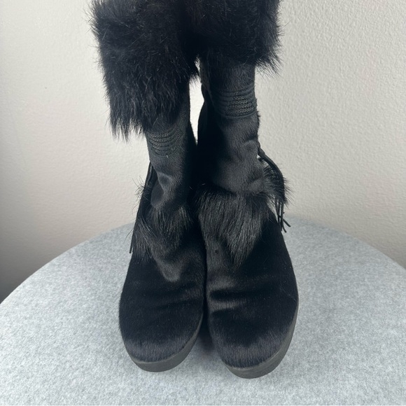 Tecnica Black Fur Après Ski Boots Made in Italy Womens Size 43 Winter Snow - Picture 4 of 11